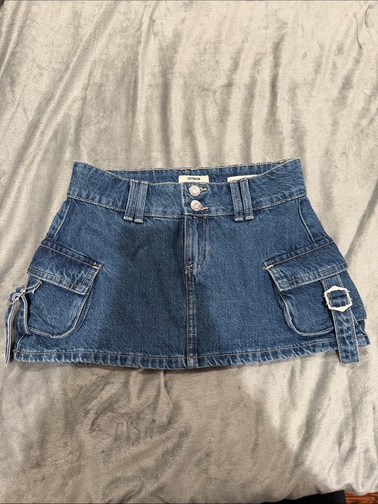 Cotton On Dresses & Skirts - Cotton On Blue Denim Mini Skirt with Cargo Pockets